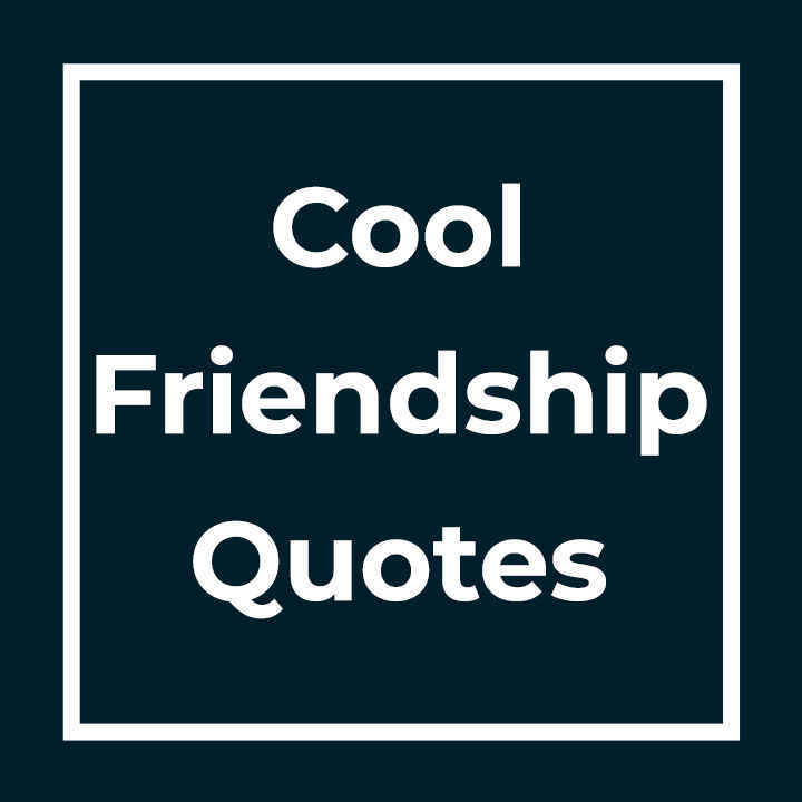 Cool Friendship Quotes