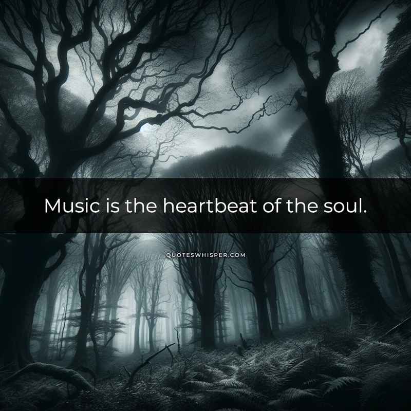 Music is the heartbeat of the soul.