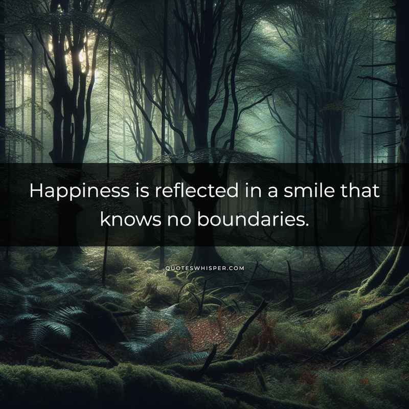 Happiness is reflected in a smile that knows no boundaries.