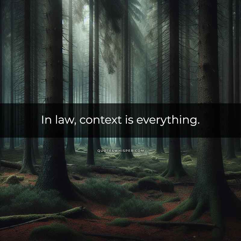In law, context is everything.