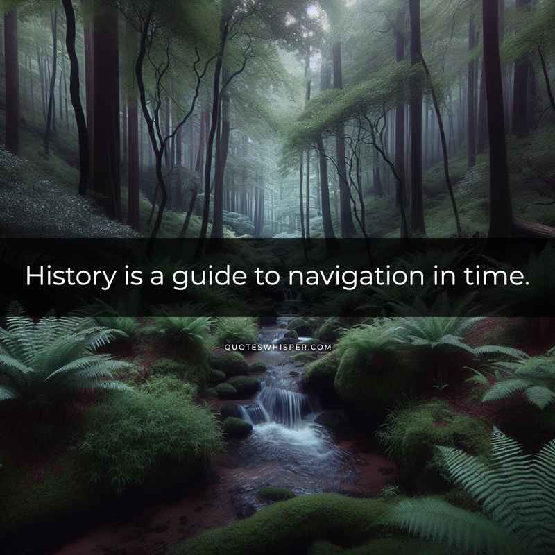 History is a guide to navigation in time.