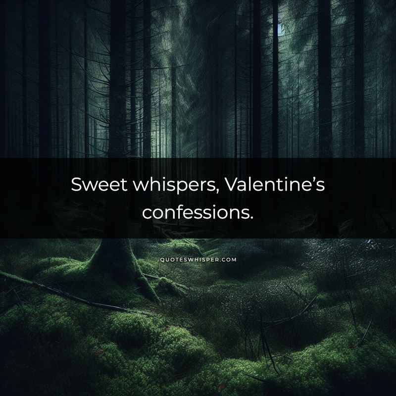 Sweet whispers, Valentine’s confessions.