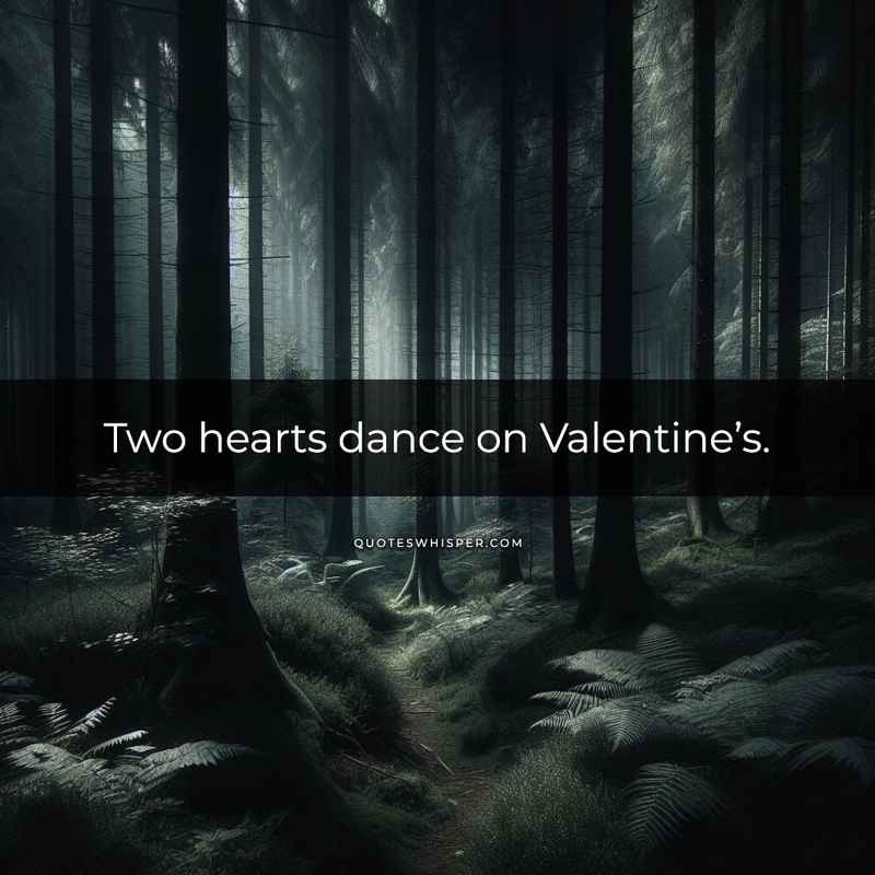 Two hearts dance on Valentine’s.