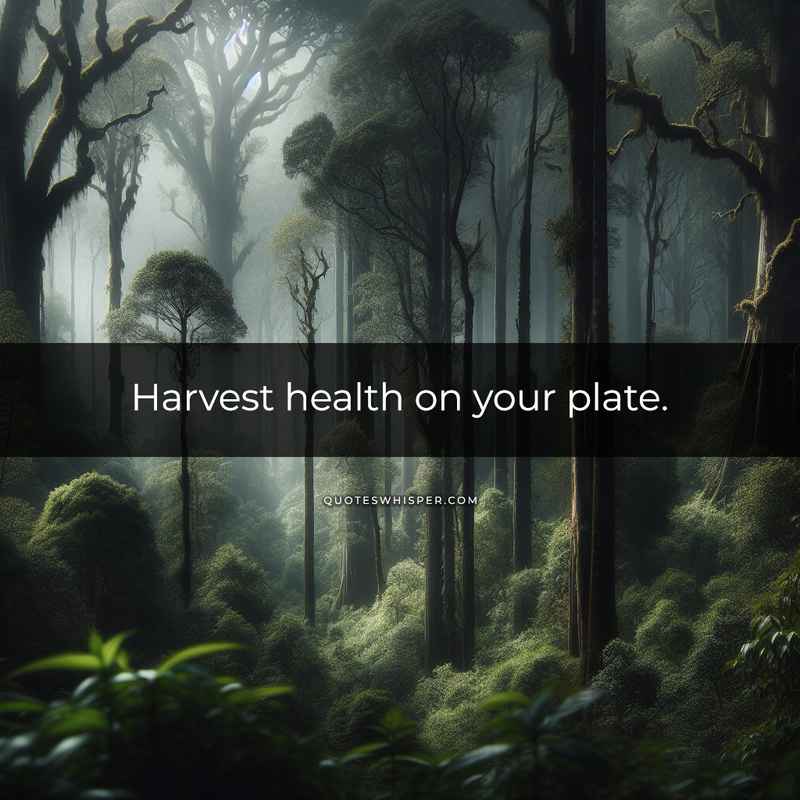Harvest health on your plate.
