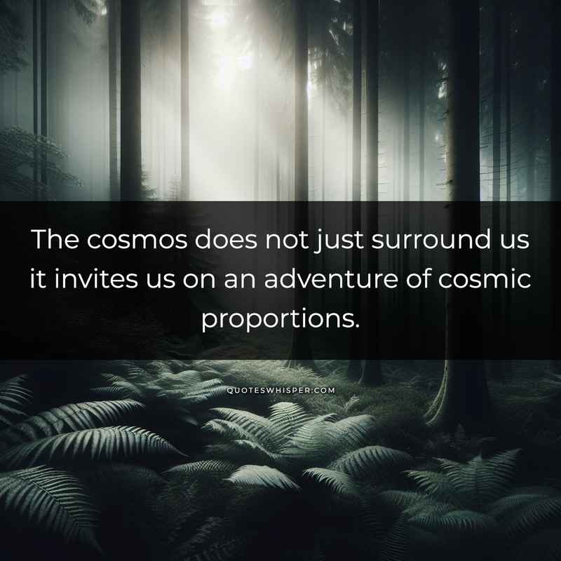 The cosmos does not just surround us it invites us on an adventure of cosmic proportions.