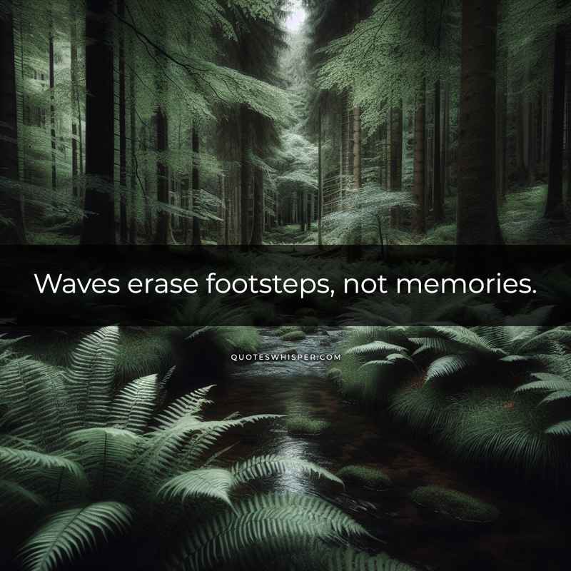 Waves erase footsteps, not memories.