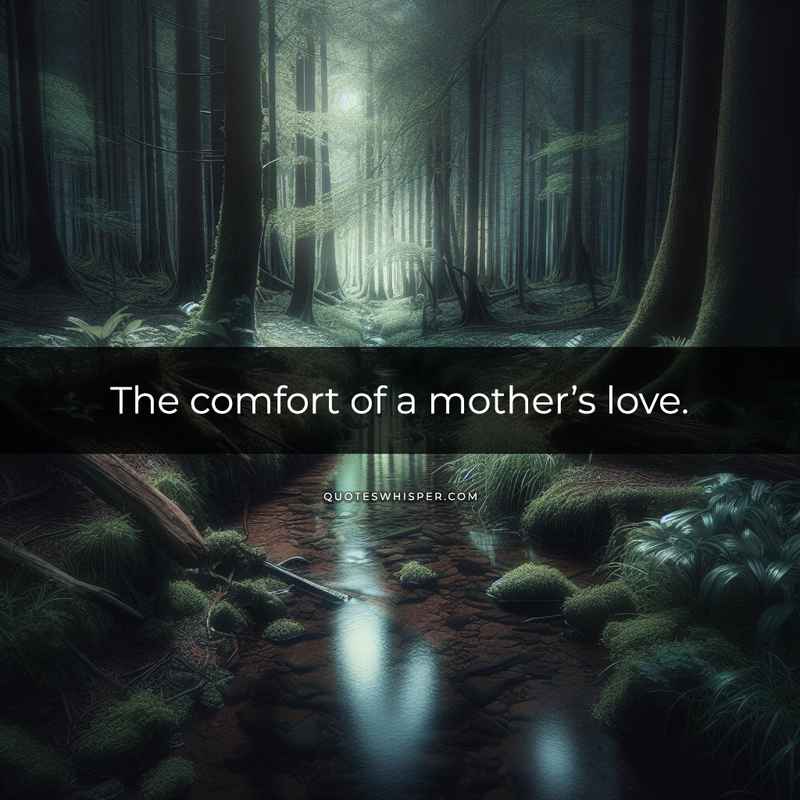 The comfort of a mother’s love.
