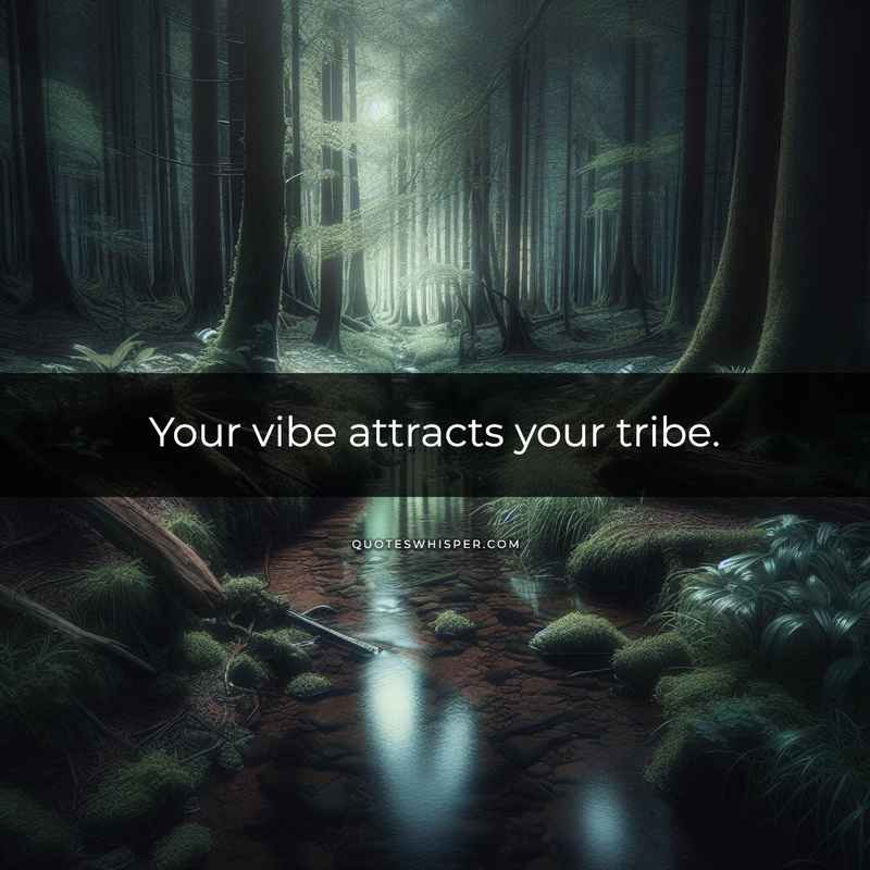 Your vibe attracts your tribe.
