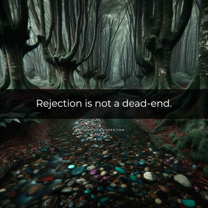 Rejection is not a dead-end.