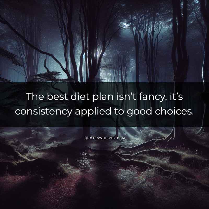 The best diet plan isn’t fancy, it’s consistency applied to good choices.