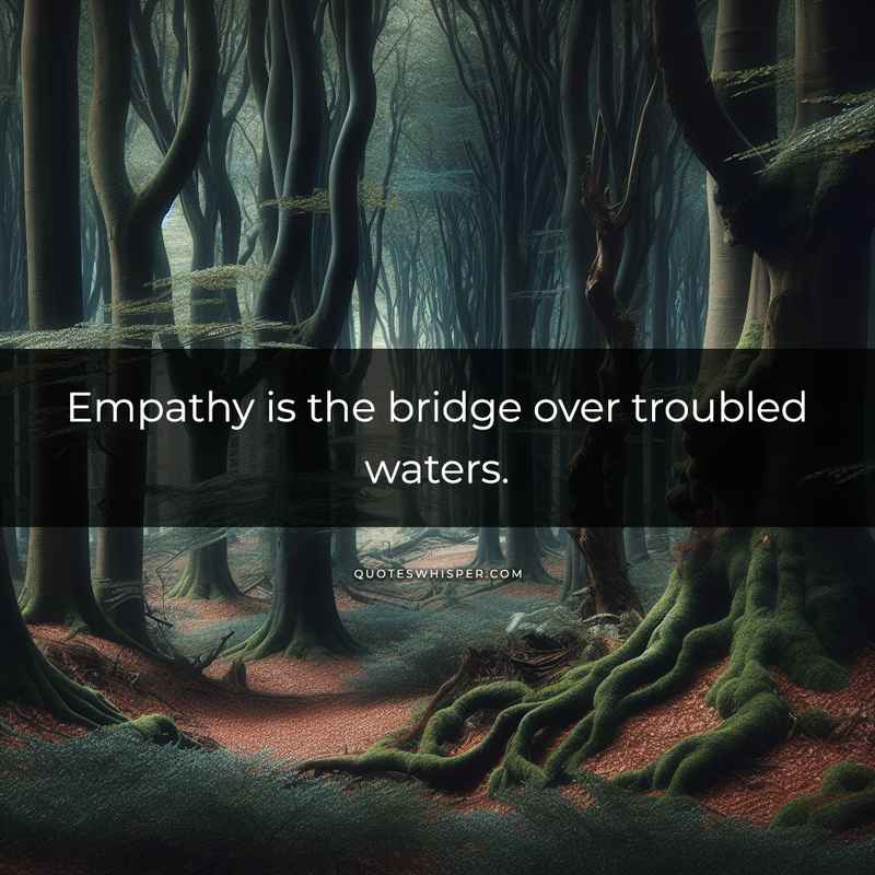 Empathy is the bridge over troubled waters.