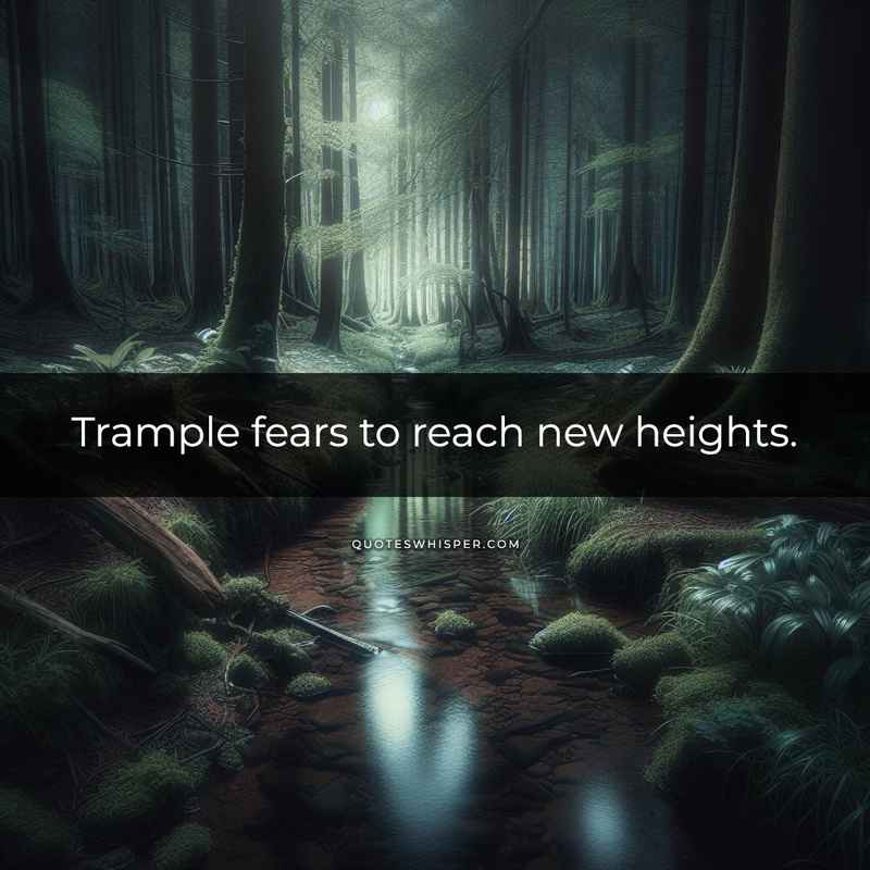 Trample fears to reach new heights.