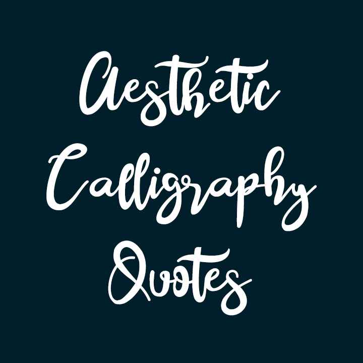 Aesthetic Calligraphy Quotes