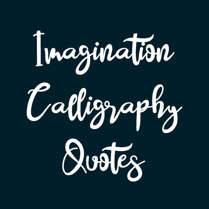 Imagination Calligraphy Quotes