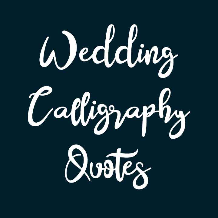 Wedding Calligraphy Quotes